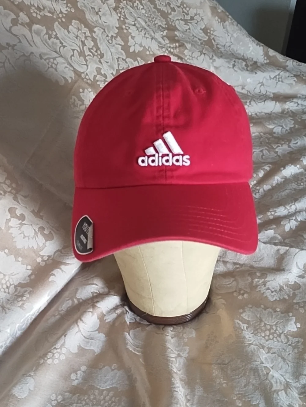 Adidas Red Baseball Cap with White Logo